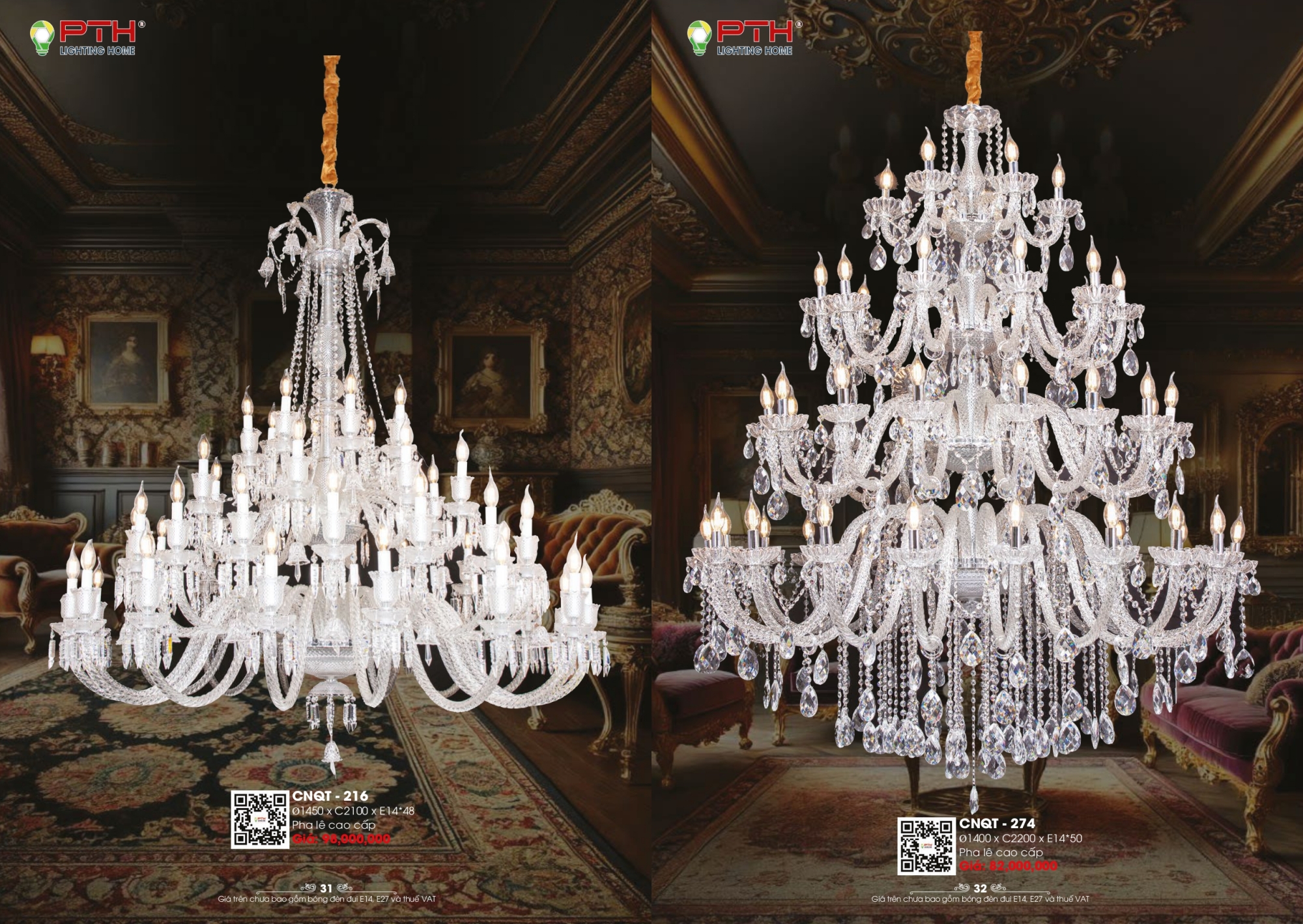 Bảng giá đèn trang trí PTH Lighting Home 2026